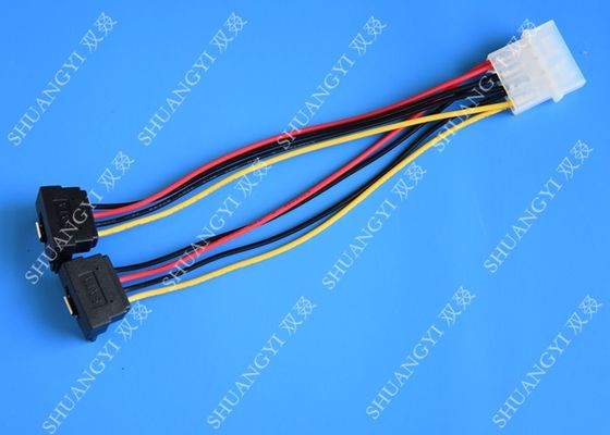 中国 コンピュータモレックス 4 Pinから2 x15 Pin SATAのデータ ケーブルの直角ピッチ5.08mm サプライヤー