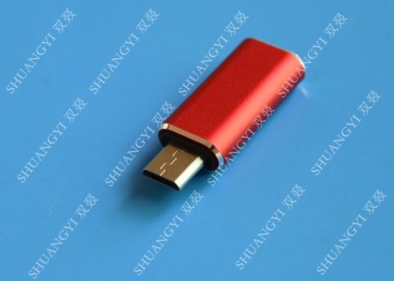 中国 携帯電話のために細いマイクロUSB 5 PinマイクロUSBへの赤いUSB 3.1のタイプCの男性 サプライヤー
