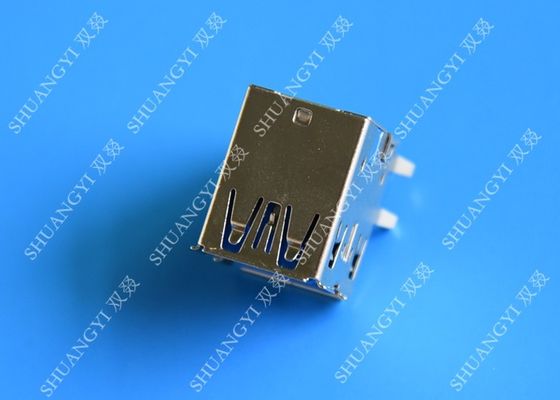 中国 二重層女性USBのマイクロ コネクターのタイプ直角の8つのPinのすくいジャック サプライヤー